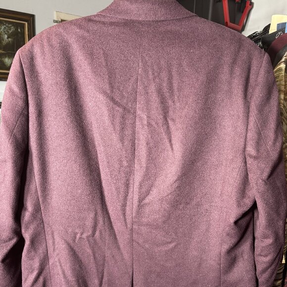NWT Michael Kors Burgundy Wool/Silk/Cashmere Blazer Jacket SZ 44 Reg - Picture 4 of 4